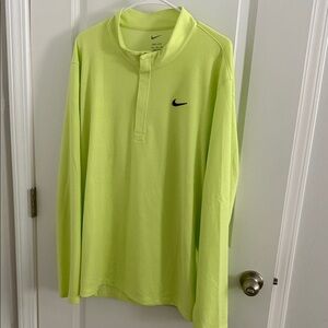 Nike Men's Bright Green Long Sleeve Polo